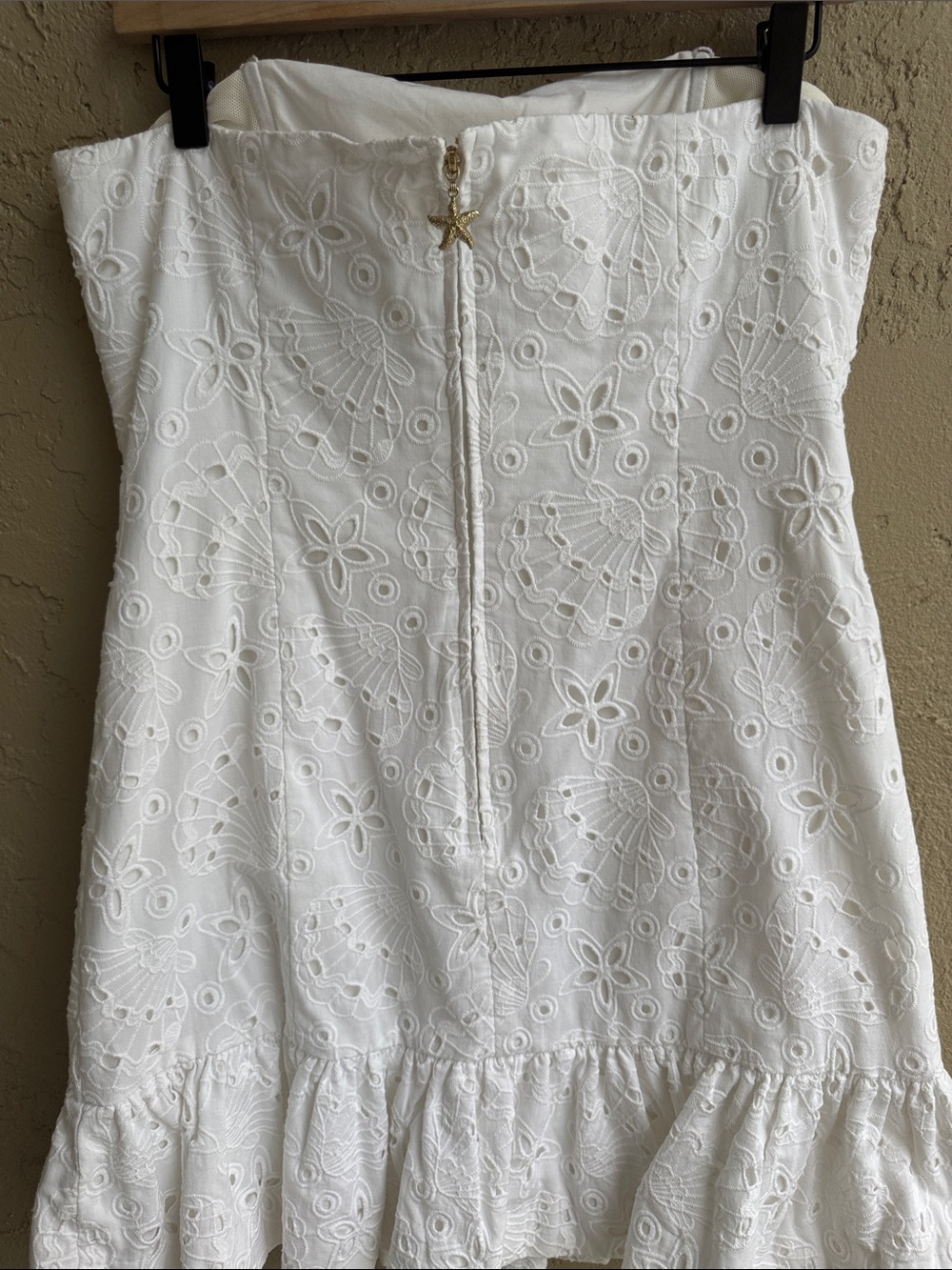 Lilly Pulitzer White Eyelet A-Line Ruffle Hem dress - Picture 3 of 3